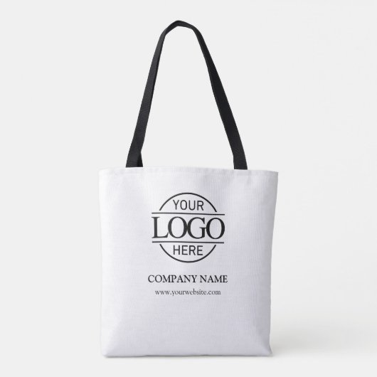Zwart-wit Zakelijk Zakelijk Logo Promotioneel Tote Bag (Achterkant)