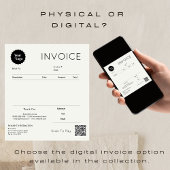 Zwart-wit zakelijke factuur verkoopbewijs