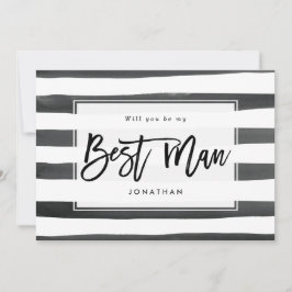 zwart wit zal je mijn beste man zijn . bedankkaart