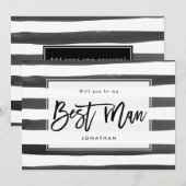 zwart wit zal je mijn beste man zijn . bedankkaart (Voorkant / Achterkant)
