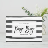 zwart wit zal je mijn voorstel zijn bedankkaart (Staand voorkant)