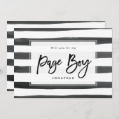 zwart wit zal je mijn voorstel zijn bedankkaart (Voorkant / Achterkant)