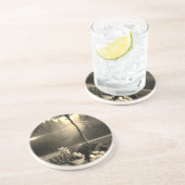 Zwart-wit Zandsteen Onderzetter (Zijkant)