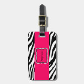Zwart-wit Zebra - Aangepast Bagagelabel (Voorkant verticaal)
