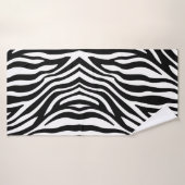 Zwart wit Zebra afdrukken Badhanddoek (Badhanddoek)