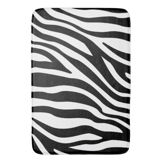Zwart wit Zebra afdrukken Badmat (Voorkant Verticaal)