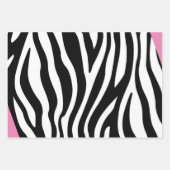 Zwart wit Zebra afdrukken Inpakpapier Vel (Voorkant 3)