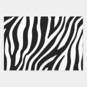 Zwart wit Zebra afdrukken Inpakpapier Vel (Voorkant)