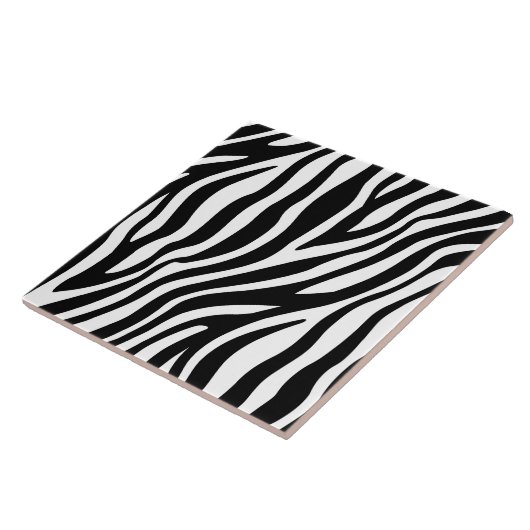 Zwart wit Zebra afdrukken Tegeltje (Zijkant)