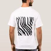Zwart-wit Zebra Afdrukpatroon. T-shirt (Achterkant)