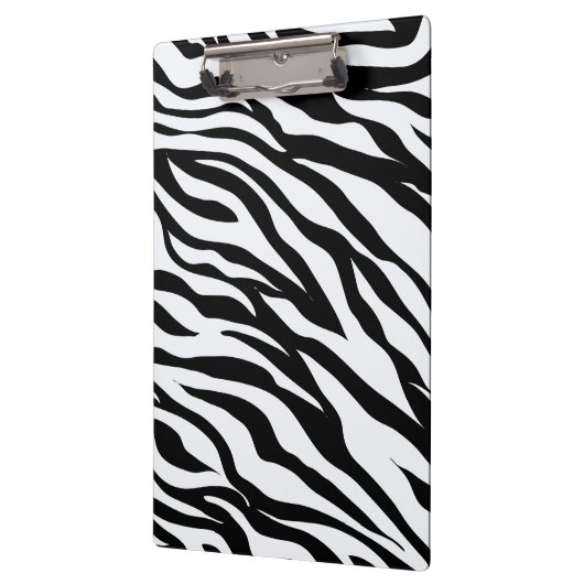Zwart-wit Zebra Animal Pattern Print Klembord (Links)