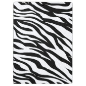 Zwart-wit Zebra Animal Pattern Print Klembord (Achterkant)