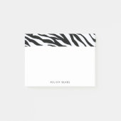 Zwart-wit Zebra Animal Print Personaliseren Post-it® Notes (Voorkant)