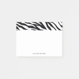 Zwart-wit Zebra Animal Print Personaliseren Post-it® Notes