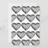 Zwart-wit Zebra Balloon 1e Verjaardagsfeest Kaart (Achterkant)