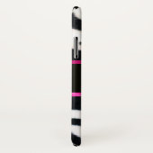 ZWART WIT ZEBRA BONT FUCHSIA ROZE EDELSTEEN MONOGR Case-Mate iPhone CASE (Achterkant / rechts)