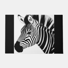 Zwart-wit Zebra Deurmat