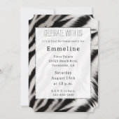 Zwart Wit Zebra Dier Kaart (Voorkant)