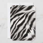 Zwart Wit Zebra Dier Kaart (Achterkant)