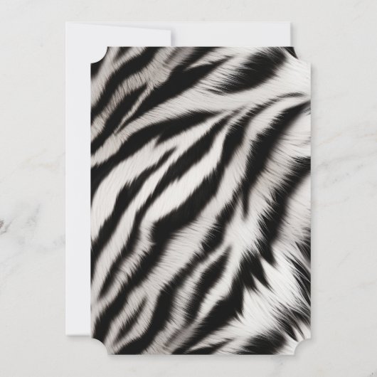 Zwart Wit Zebra Dier Kaart (Achterkant)