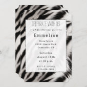 Zwart Wit Zebra Dier Kaart (Voorkant / Achterkant)