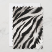 Zwart Wit Zebra Dier Kaart (Achterkant)