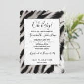 Zwart Wit Zebra Dier Kaart (Staand voorkant)