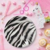 Zwart Wit Zebra Dier Papieren Bordje (Feest)