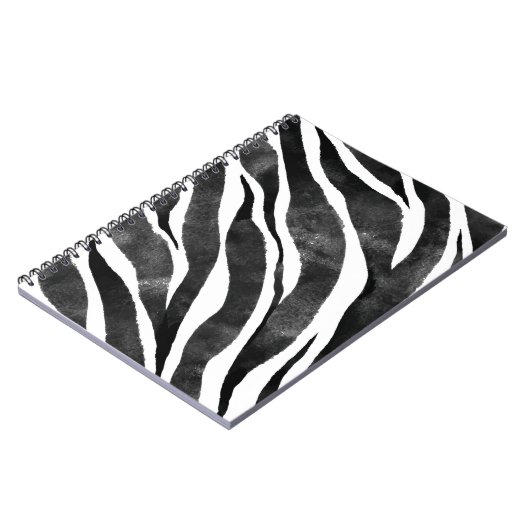 Zwart wit Zebra — Dierenafdrukken Notitieboek (Linkerzijde)