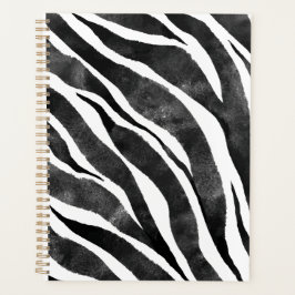 Zwart wit Zebra — Dierenafdrukken Planner