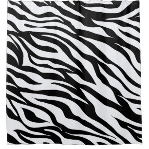 Zwart-wit Zebra - Dierenbeschermingspatroon Douchegordijn