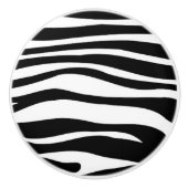 Zwart-wit Zebra - Dierenbeschermingspatroon Keramische Knop (Voorkant)
