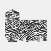 Zwart wit zebra dierenprint bruiloft bedankdoosjes (Uitgevouwen)