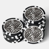 Zwart Wit Zebra Dierenprint Poker Chips (Opstapeling)