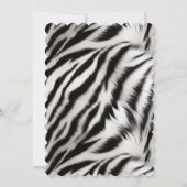 Zwart Wit Zebra Dierenprint Safari Kaart (Achterkant)