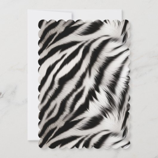 Zwart Wit Zebra Dierenprint Safari Kaart (Achterkant)