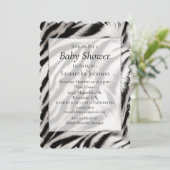 Zwart Wit Zebra Dierenprint Safari Kaart (Staand voorkant)