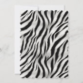 Zwart Wit Zebra Dierenprint Safari Kaart (Achterkant)