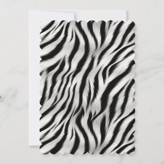 Zwart Wit Zebra Dierenprint Safari Kaart (Achterkant)