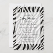 Zwart Wit Zebra Dierenprint Safari Kaart (Voorkant)