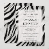 Zwart Wit Zebra Dierenprint Vrijgezellenfeest Kaart (Voorkant / Achterkant)