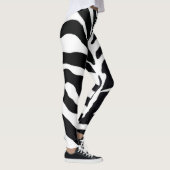 Zwart-wit zebra dierprint leggings (Rechts)