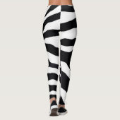 Zwart-wit zebra dierprint leggings (Achterkant)
