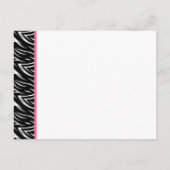 Zwart Wit Zebra Flame Custom Save the Date Aankondigingskaart (Achterkant)