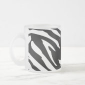 Zwart-wit Zebra Frosted Glass Coffee Mok Cup (Links)