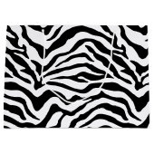 Zwart-wit zebra gestreept large cadeautasje (Voorkant)