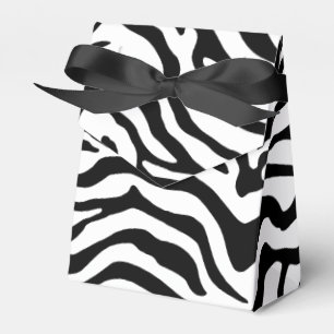 Zwart-wit zebra gestreepte print bedankdoosjes