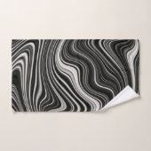 Zwart-wit Zebra golvende abstractie Bad Handdoek (Handdoek)