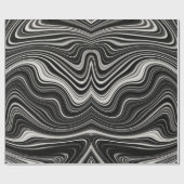 Zwart-wit Zebra golvende abstractie Cadeaupapier (Vlak)