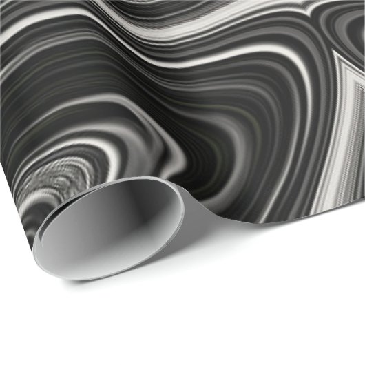 Zwart-wit Zebra golvende abstractie Cadeaupapier (Rol Hoek)